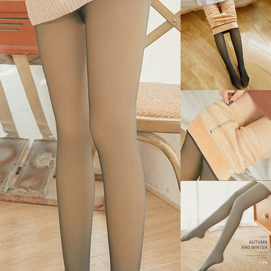 Sheer Warm Fleece Tights